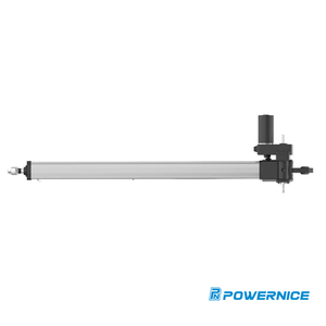 Attuatore lineare solare con motore a spazzole da 24 V CC e capacità di carico massima di 50.000 N.